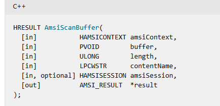 AmsiScanBuffer Patch